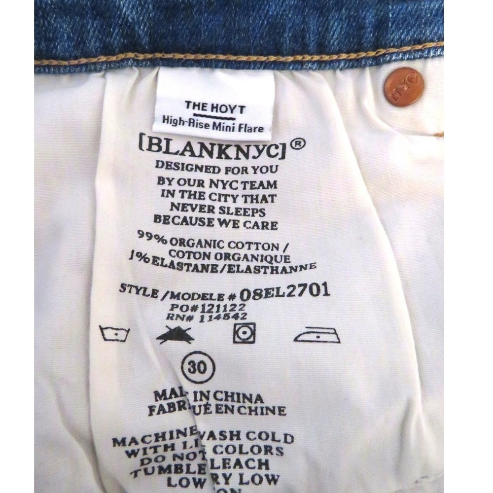 Blank NYC The Hoyt High Rise Mini Flare Jean Size 30 - Picture 12 of 12